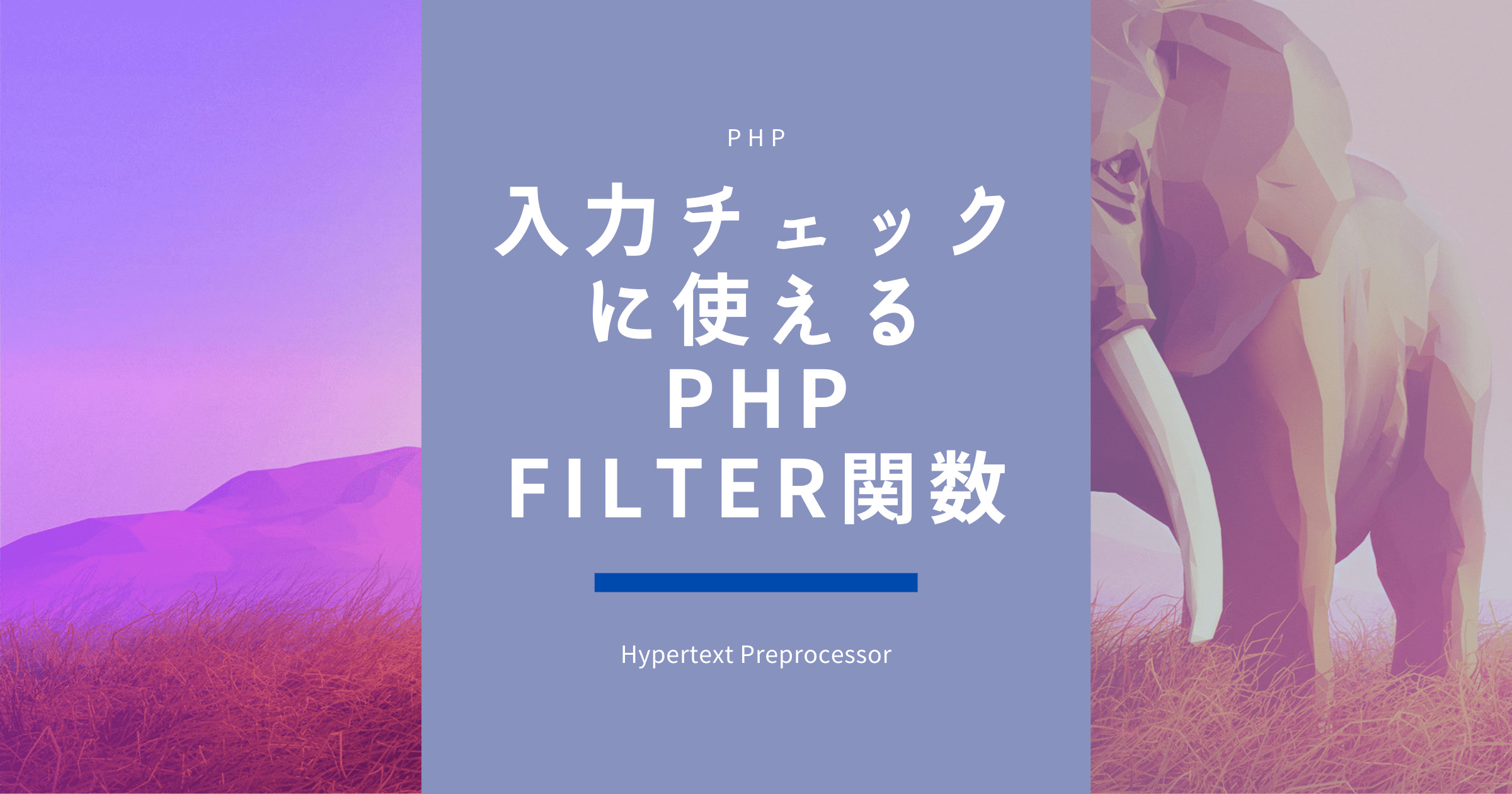 入力チェックに使えるPHPのFilter関数PHP